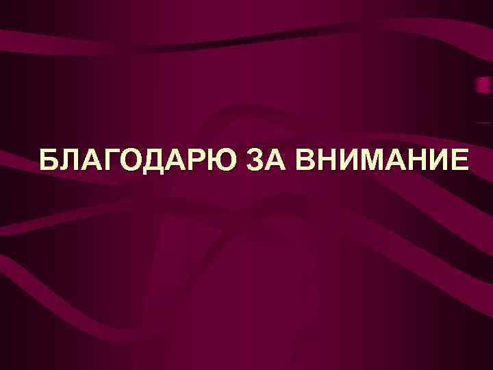 БЛАГОДАРЮ ЗА ВНИМАНИЕ 