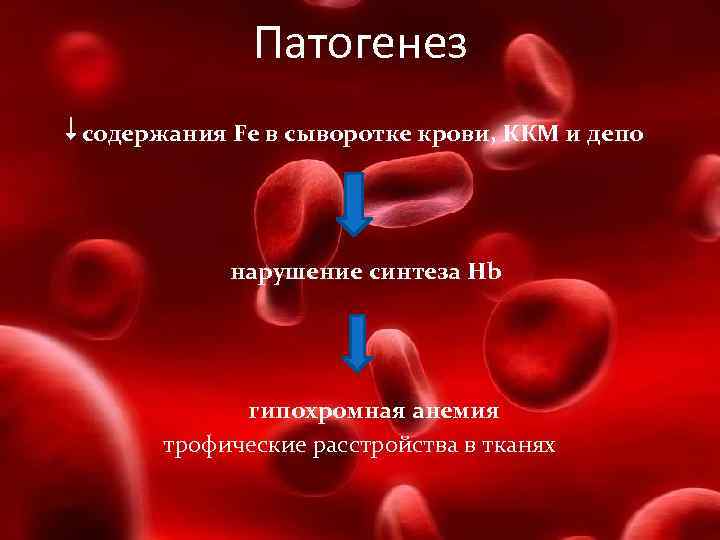 Железодефицитная анемия этиология патогенез картина крови