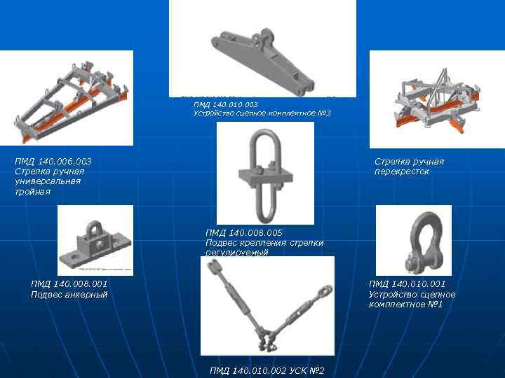 ПМД 140. 010. 003 Устройство сцепное комплектное № 3 ПМД 140. 006. 003 Стрелка