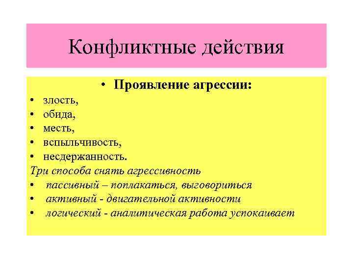 Конфликтные действия