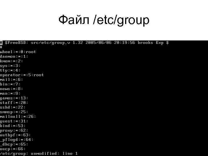 Файл /etc/group 