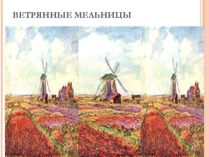 ВЕТРЯННЫЕ МЕЛЬНИЦЫ 