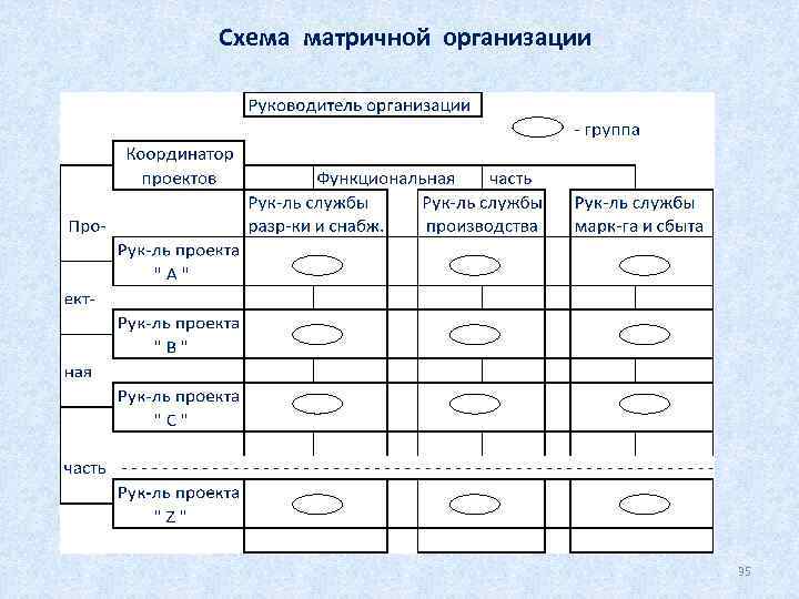 Схема матричной организации 35 