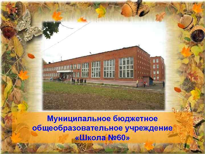 Муниципальное бюджетное общеобразовательное учреждение «Школа № 60» 