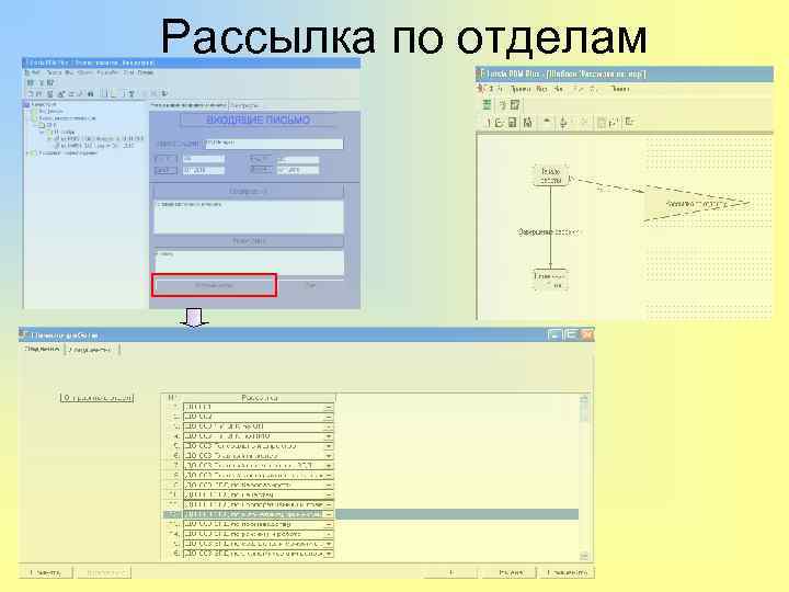 Рассылка по отделам 