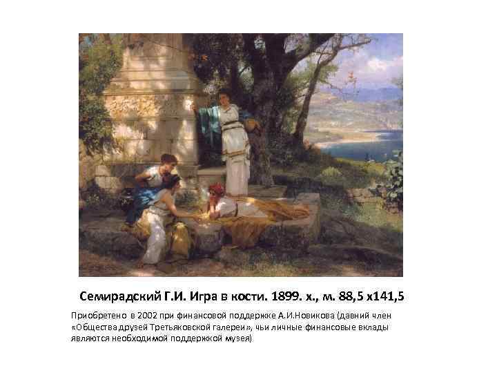 Семирадский Г. И. Игра в кости. 1899. х. , м. 88, 5 х141, 5