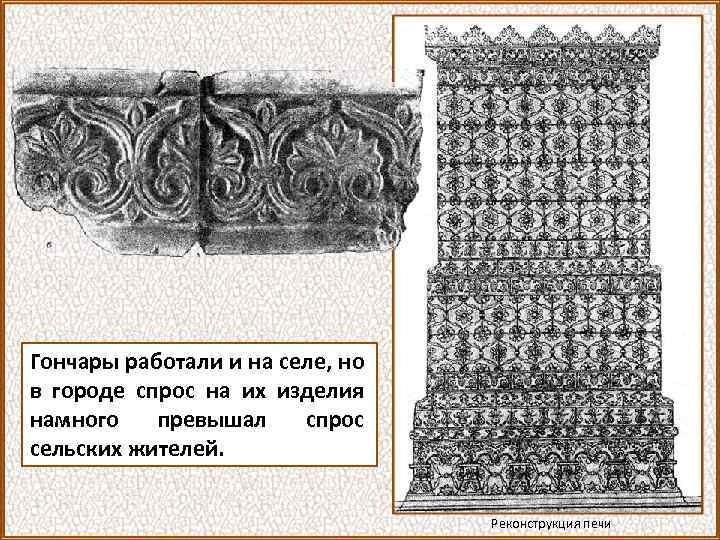Гончары работали и на селе, но в городе спрос на их изделия намного превышал