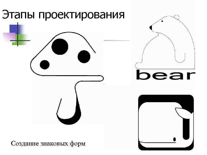 Этапы проектирования Создание знаковых форм 