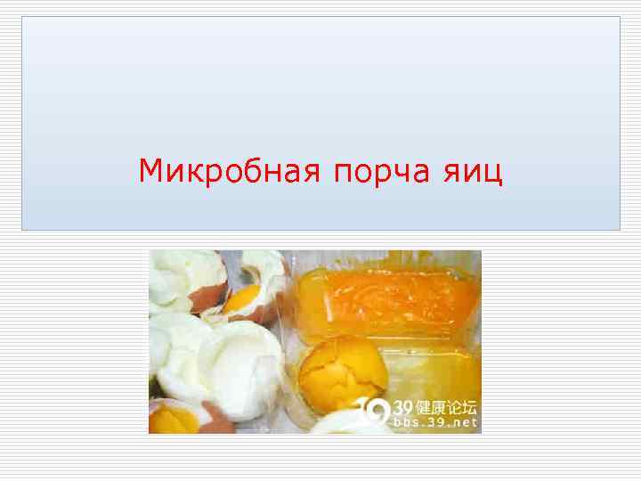 Микробная порча яиц 