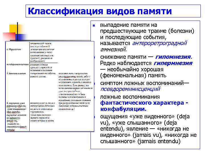 Установите последовательность возникновения видов памяти в ходе развития человека