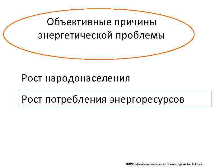  Объективные причины  энергетической проблемы  Рост народонаселения Рост потребления энергоресурсов  