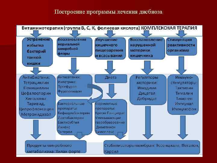 Построение программы лечения дисбиоза 
