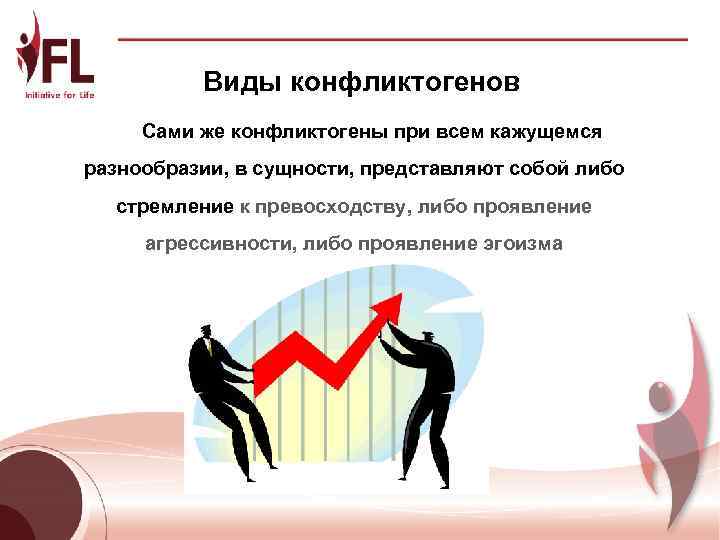    Виды конфликтогенов Сами же конфликтогены при всем кажущемся разнообразии, в сущности,