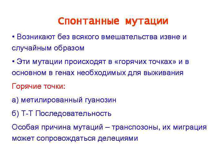 Спонтанная мутация