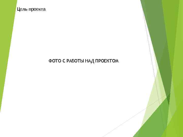 Цель проекта    ФОТО С РАБОТЫ НАД ПРОЕКТОМ 