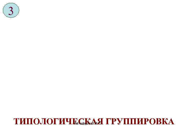 3 ТИПОЛОГИЧЕСКАЯ ГРУППИРОВКА   Астафурова И. С. 