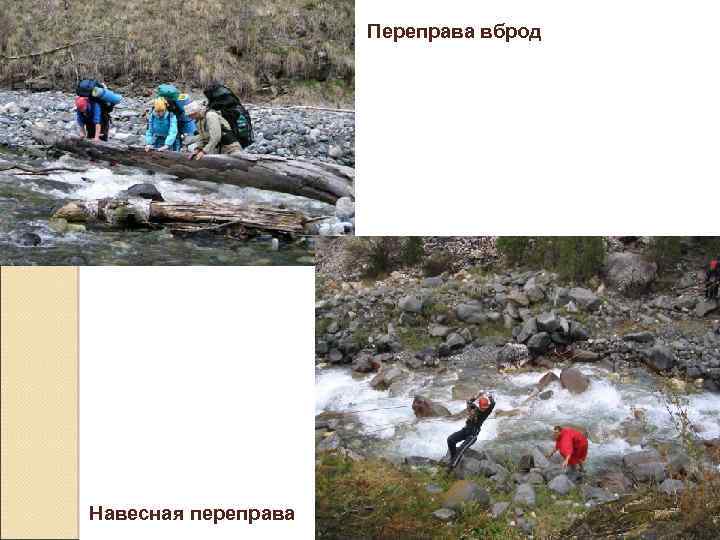 Переправа вброд Навесная переправа 