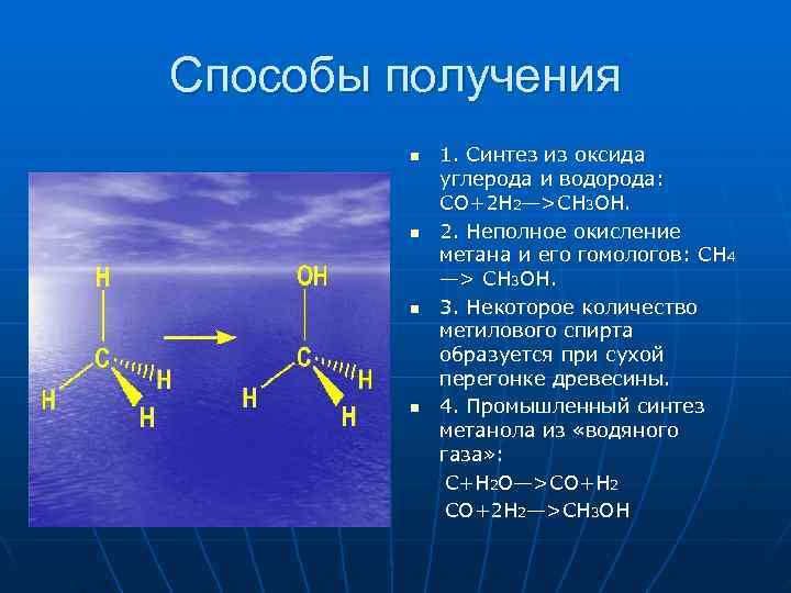 Окисление метана кислородом