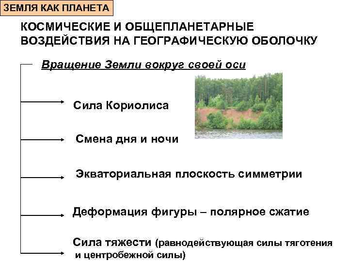 ЗЕМЛЯ КАК ПЛАНЕТА  КОСМИЧЕСКИЕ И ОБЩЕПЛАНЕТАРНЫЕ  ВОЗДЕЙСТВИЯ НА ГЕОГРАФИЧЕСКУЮ ОБОЛОЧКУ  Вращение