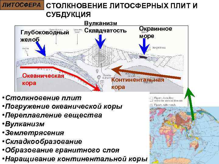 В каком направлении происходит движение литосферных плит