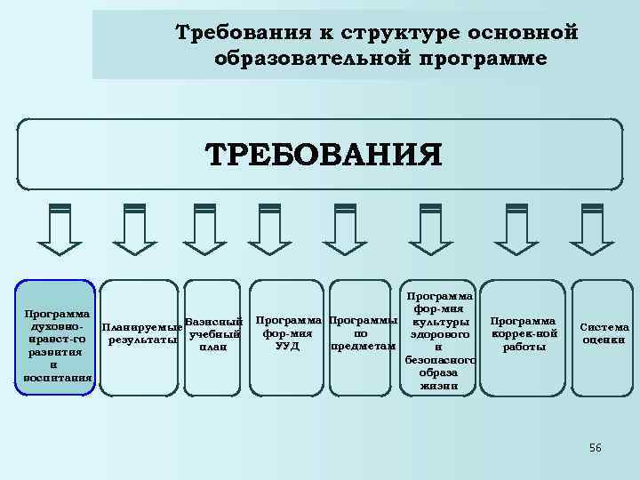 Требования к структуре основной образовательной Требования к структуре основной образовательной