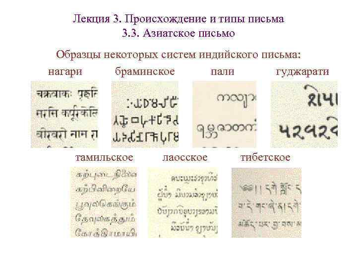 Лекция 3. Происхождение и типы письма 3. 3. Лекция 3. Происхождение и типы письма 3. 3.