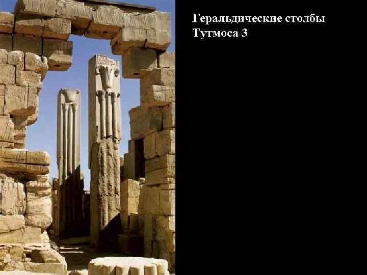 Геральдические столбы Тутмоса 3 