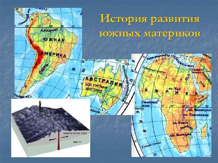 История развития южных материков 