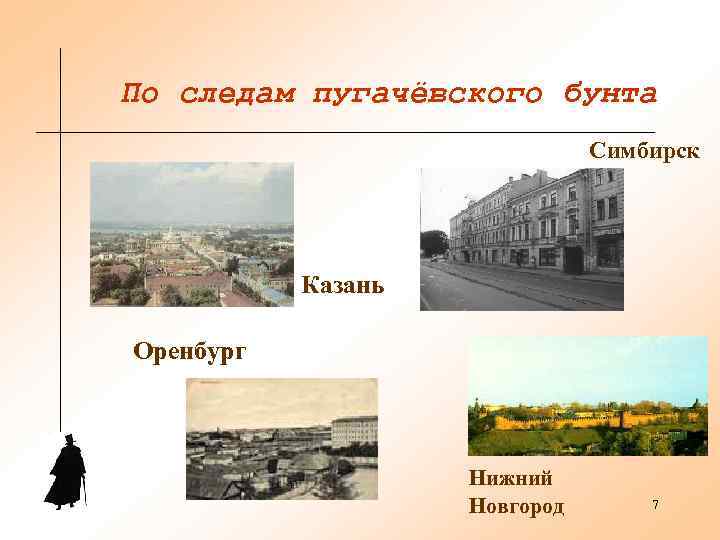 По следам пугачёвского бунта      Симбирск    Казань