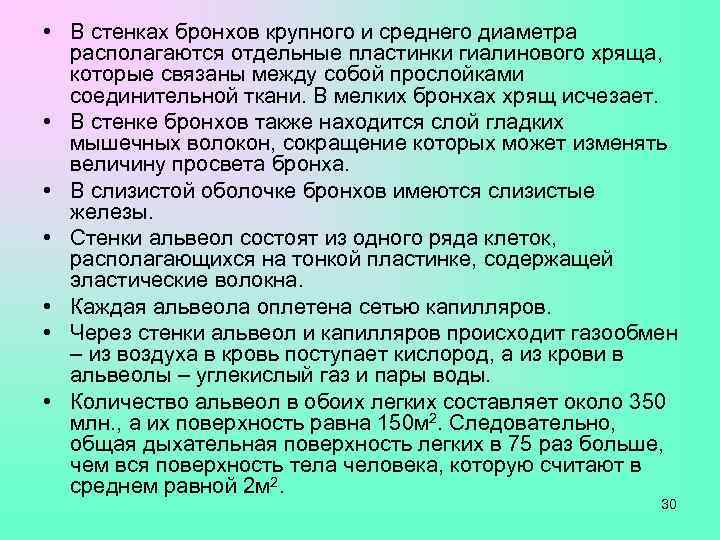 В стенке бронхов среднего калибра отсутствует