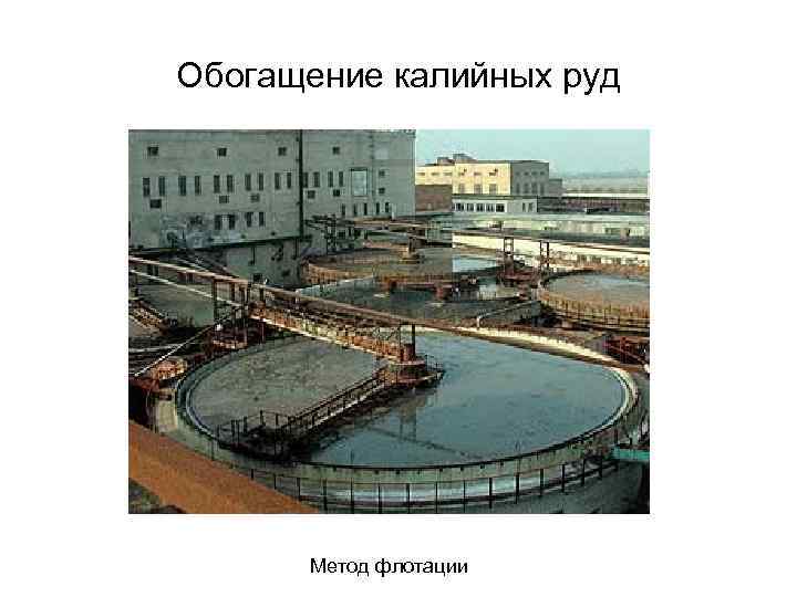 Обогащение калийных руд Метод флотации Обогащение калийных руд Метод флотации