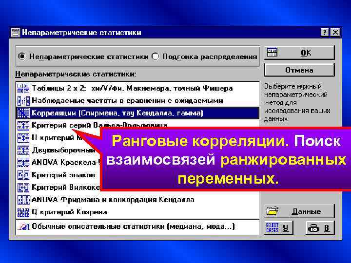 Ранговые корреляции. Поиск взаимосвязей ранжированных переменных. Ранговые корреляции. Поиск взаимосвязей ранжированных переменных.