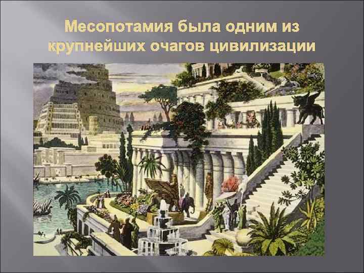  Месопотамия была одним из крупнейших очагов цивилизации 