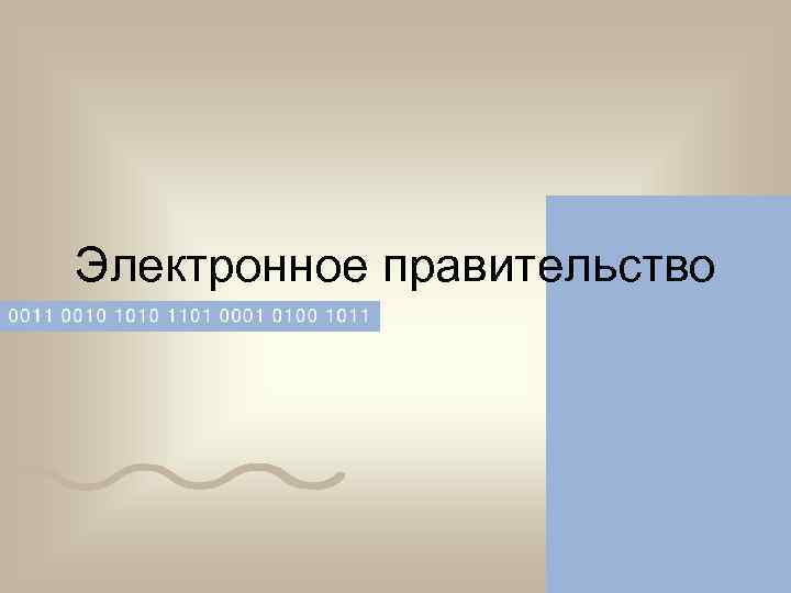 Электронное правительство 