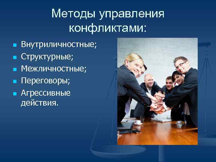 Проект управление конфликтами в организации