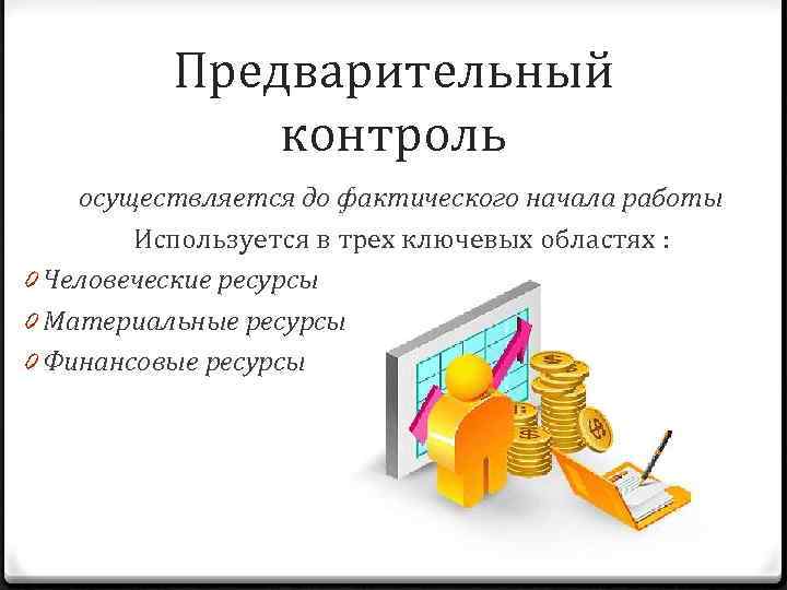    Предварительный    контроль осуществляется до фактического начала работы 