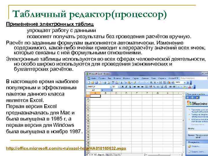 Электронные таблицы не предназначены для обработки изображений