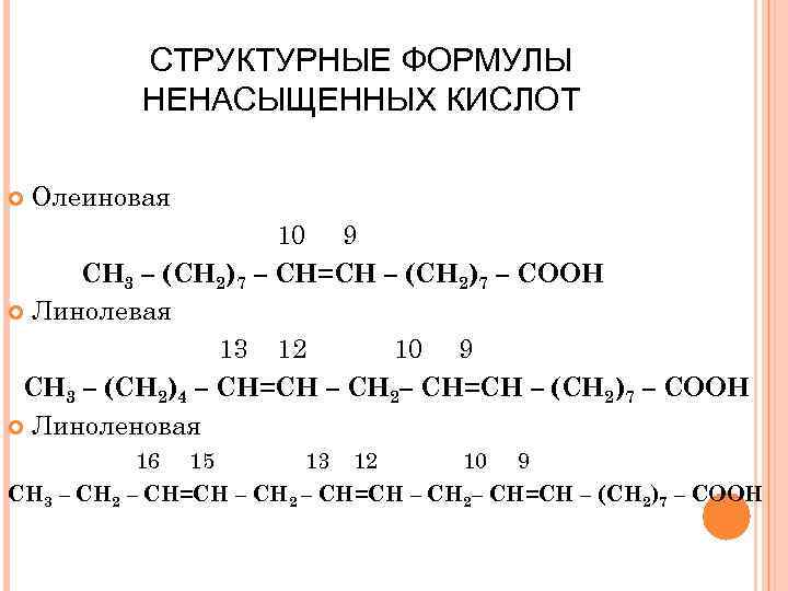 Олеиновая кислота состав