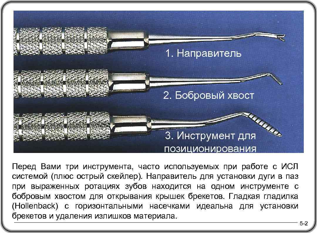 1. Направитель 2. Бобровый хвост 3. Инструмент для позиционирования Перед Вами три инструмента, часто