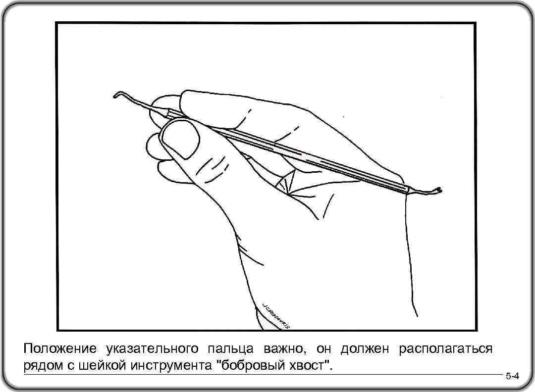 Положение указательного пальца важно, он должен располагаться рядом с шейкой инструмента 