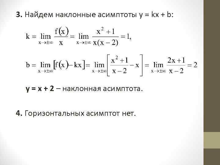 1 горизонтальная асимптота