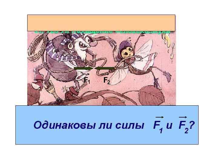   F 1  F 2 Одинаковы ли силы F 1 и F