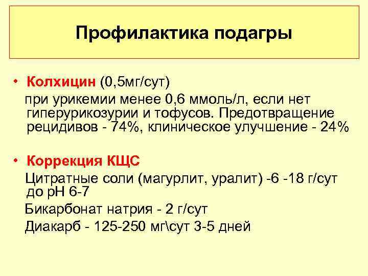 Схема лечения колхицином