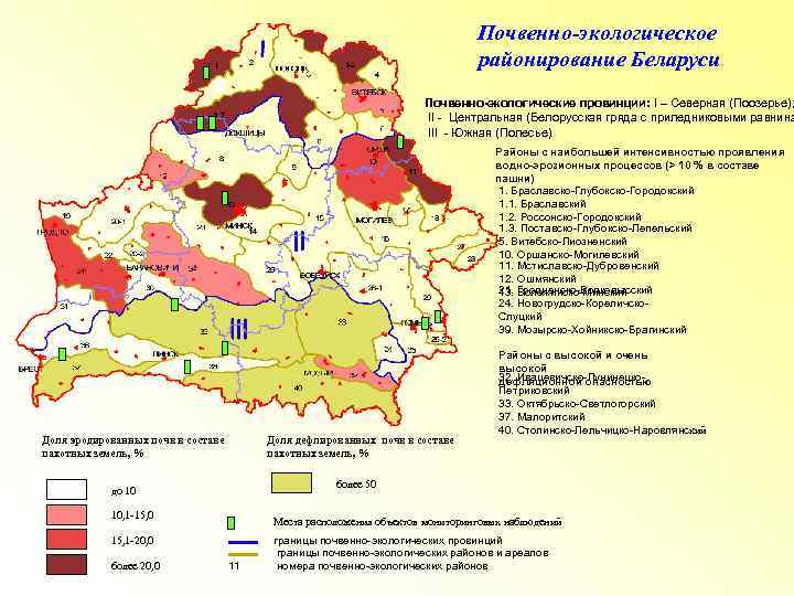 Карта эродированности почв