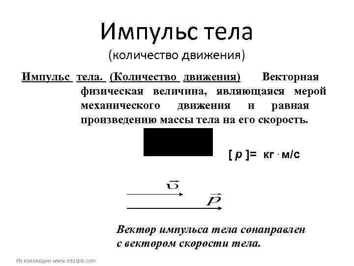      Импульс тела      (количество движения)