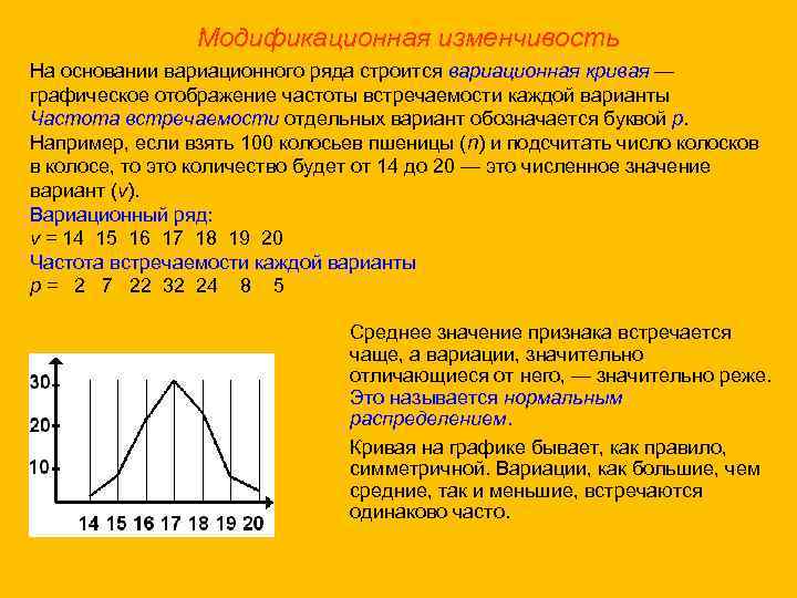 Изучение изменчивости построение вариационной кривой