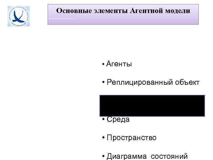 Основные элементы Агентной модели   • Агенты   • Реплицированный объект 