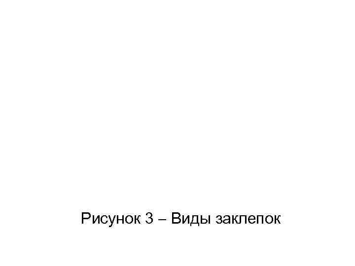 Рисунок 3  Виды заклепок 