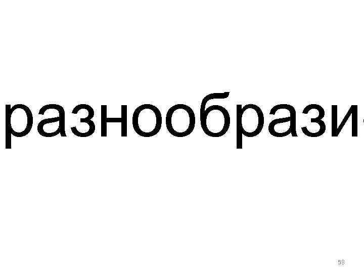 разнообразие 58 