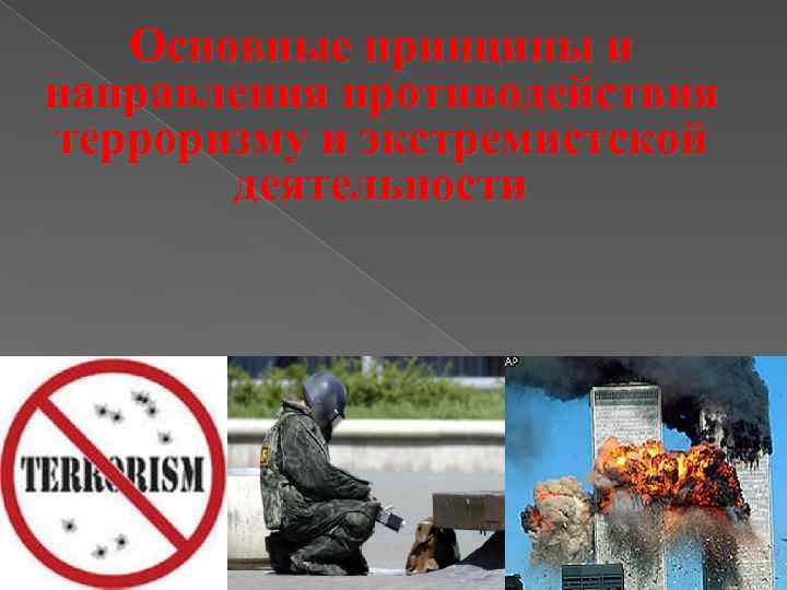   Основные принципы и направления противодействия терроризму и экстремистской   деятельности 